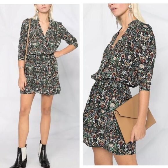 Zadig & Voltaire Reveal Mini Dress Multiflower  Size XS - Picture 1 of 15